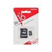 Карта памяти MicroSDHC 16GB Class 10 Smart Buy+SD адаптер