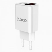 Сетевое зарядное устройство HOCO C63A Victoria 2USB (белое) — 1