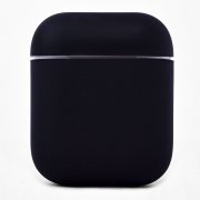 Чехол Soft touch для кейса Apple AirPods (черный) — 1