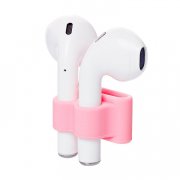 Держатель силиконовый для наушников Apple AirPods (розовый) — 2