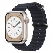 Ремешок ApW26 Ocean Band для Apple Watch 41 mm силикон (черный) — 1