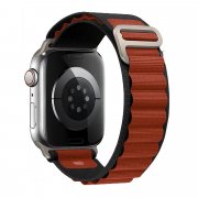 Ремешок ApW27 Alpine Loop для Apple Watch 38 mm текстиль (черно-коричневый) — 1