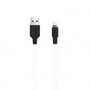 Кабель Hoco X21 Silicone для Apple (USB - Lightning) черно-белый
