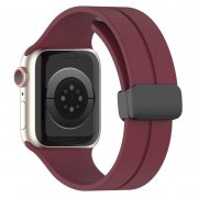 Ремешок для Apple Watch 40 mm силикон на магните (бордовый)