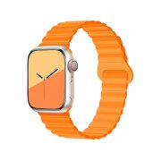 Ремешок - ApW32 для Apple Watch 41 mm силикон на магните (оранжевый) — 1