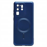 Чехол-накладка - SM020 Matte SafeMag для Samsung Galaxy S20 Ultra (G988B) (темно-синяя) — 1