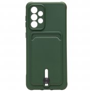 Чехол-накладка - SC304 с картхолдером для Samsung Galaxy A33 5G (A336F) (208755) (темно-зеленая)
