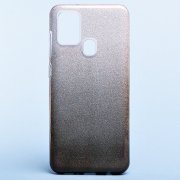 Чехол-накладка - SC097 Gradient для Samsung Galaxy A21s (A217F) (серебристо-черная)