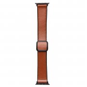 Ремешок - ApW38 Square buckle Apple Watch 49 mm Watch 42 mm экокожа (коричневый) — 1