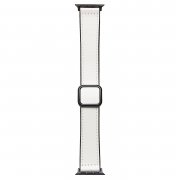 Ремешок - ApW38 Square buckle Apple Watch 49 mm экокожа (белый) — 1