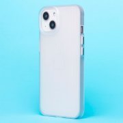 Чехол-накладка - PC089 для Apple iPhone 14 (матовая прозрачная) — 2