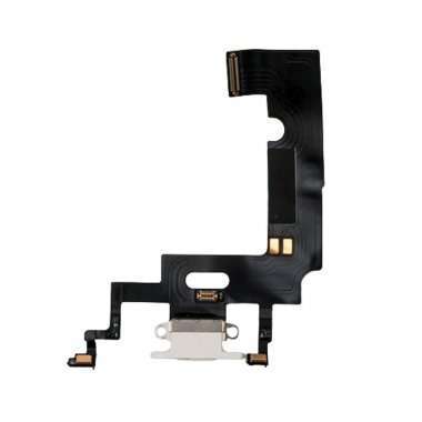 Шлейф для Apple iPhone XR на разъем зарядки/микрофон (белый) Премиум