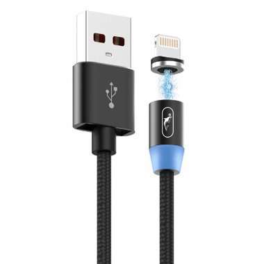 Кабель SKYDOLPHIN S59L магнитный для Apple (USB - Lightning) черный — 1