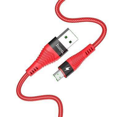 Кабель Hoco U53 Flash (USB - micro-USB) красный — 4