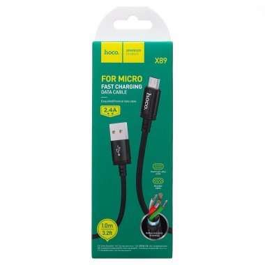 Кабель Hoco X89 (USB - micro USB) 100см (черный) — 3